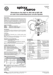 Spirax Sarco AES14 Mode D'emploi