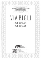 Gessi VIA BIGLI 62240 Manuel D'installation