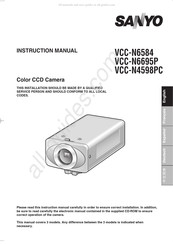 Sanyo VCC-N6584 Manuel D'instructions