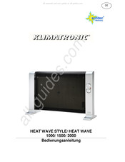 Suntec Wellness KLIMATRONIC HEAT WAVE STYLE 1500 Manuel D'instructions