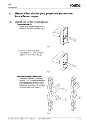 Kaba C-lever compact Manuel D'installation