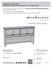 Sauder worksense Hutch 427809 Instructions De Montage