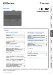 Roland V-Drums TD-02 Mode D'emploi