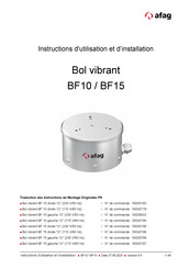 Afag BF15 Instructions D'utilisation Et D'installation