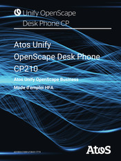 Atos Unify OpenScape Desk Phone CP210 Mode D'emploi