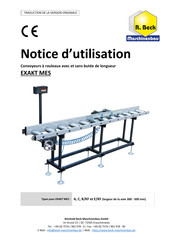 R. Beck Maschinenbau EXAKT MES Notice D'utilisation