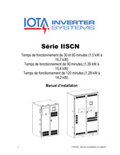 IOTA IISCN Série Manuel D'installation