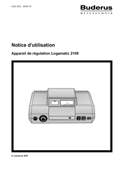 Buderus Logamatic 2109 Notice D'utilisation