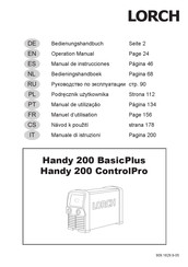 LORCH Handy 200 BasicPlus Manuel D'utilisation
