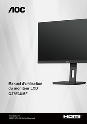 AOC Q27E3UMF Manuel D'utilisation