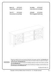 Walker Edison W70CSGD Instructions De Montage