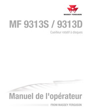 MASSEY FERGUSON MF 9313D Manuel De L'opérateur