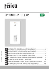 Ferroli ECOUNIT HP 2C Instructions D'utilisation, D'installation Et D'entretien