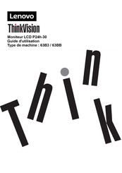 Lenovo ThinkVision P24h-30 63BB Guide D'utilisation