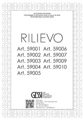 Gessi RILIEVO 59009 Mode D'emploi