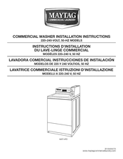 Maytag Commercial Laundry MAT14PD Instructions D'installation