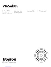 Boston Acoustics VRiSub85 Mode D'emploi