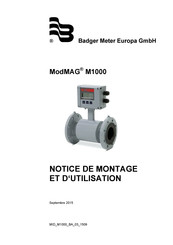 Badger Meter ModMAG M1000 Notice De Montage Et D'utilisation