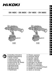 HIKOKI DV18DC Mode D'emploi