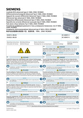 Siemens 3VA912 0RL30 Serie Notice D'utilisation