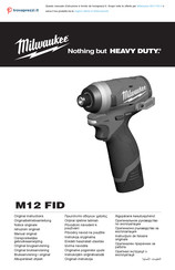 Milwaukee M12 FID-0 Notice Originale