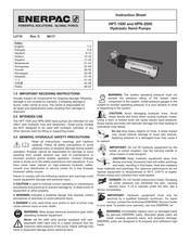 Enerpac HPT-1500 Fiche D'instructions