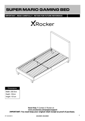 Xrocker SUPER MARIO Instructions D'installation