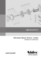 Leroy Somer Nidec LSA 43.3 IC7 L7 Installation Et Maintenance