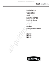 AGA MARVEL M36TF Instructions D'installation, D'utilisation Et D'entretien