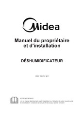 Midea MDDF-20DEN7-QA3 Manuel Du Propriétaire Et D'installation