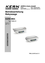KERN and SOHN MBA Serie Mode D'emploi