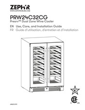 Zephyr Presrv PRW24C32CG Guide D'utilisation, D'entretien Et D'installation