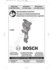 Bosch 11335K Consignes De Fonctionnement/Sécurité