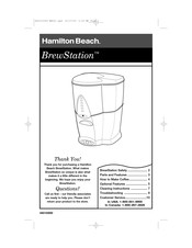 Hamilton Beach BrewStation Serie Mode D'emploi