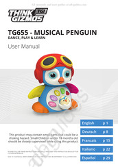 THINK GIZMOS TG655 - MUSICAL PENGUIN Mode D'emploi