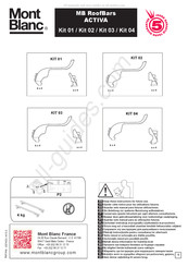 Mont Blanc MB RoofBars ACTIVA Kit 01 Instructions De Montage