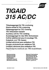 ESAB TIGAID 315 DC Manuel D'instructions