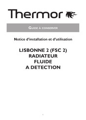Thermor LISBONNE 2 Notice D'installation Et D'utilisation