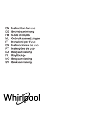 Whirlpool WHSS90FLTCK 90CM Mode D'emploi