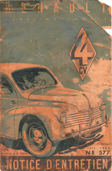 Renault 4 CV 1948 Notice D'entretien