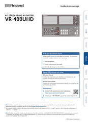 Roland VR-400UHD Guide De Démarrage