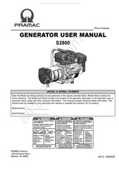 Pramac S2800 Mode D'emploi