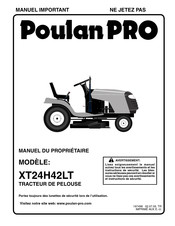 Poulan Pro XT24H42LT Manuel Du Propriétaire