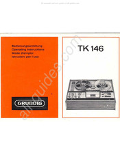 Grundig TK 146 Mode D'emploi