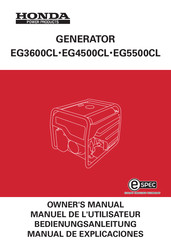 Honda Power Products EG3600CL Manuel De L'utilisateur