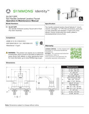 Symmons Identity SLC6712PP Manuel D'utilisation Et D'entretien