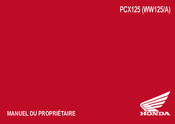 Honda PCX125 2022 Manuel Du Propriétaire