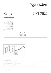 Duravit Ketho KT 7531 Instructions De Montage