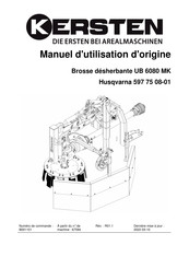 Kersten UB 6080 MK Manuel D'utilisation D'origine