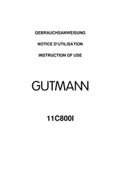 GUTMANN 11C800I Notice D'utilisation